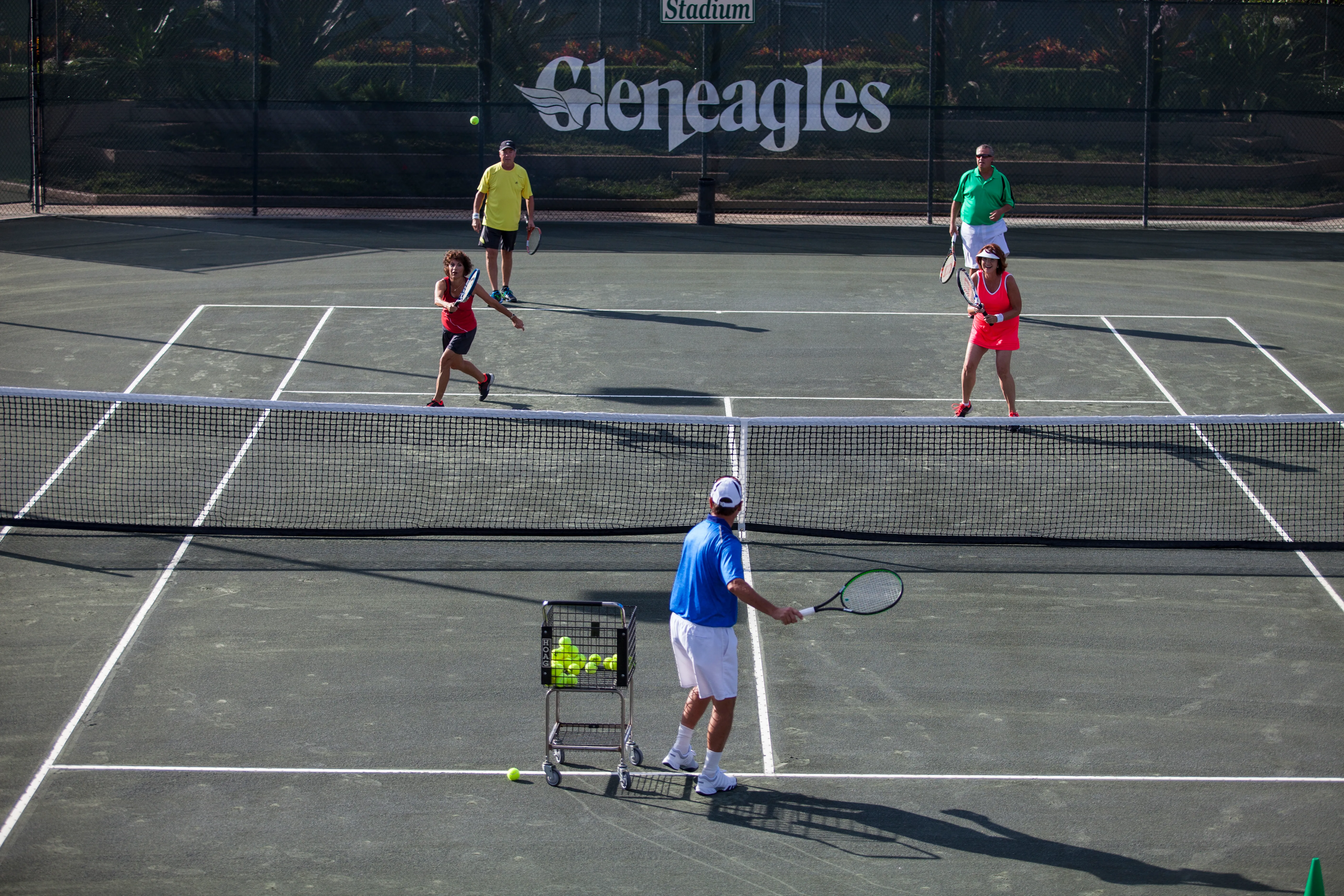 Playing tennis at Gleneagles